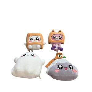 Lanky Box Plush‎ Lot of 4 Glow in the Dark Ghosty 2021 Preowned Boxy 8" Merch